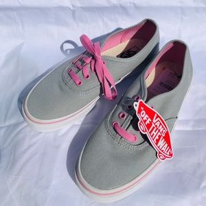 Classic Little Girls VANS Gray/Pink 2½ NEW